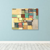 Kleurrijk Lattice Abstract Verpakt Canvas Afdruk (Insitu (Houten vloer))