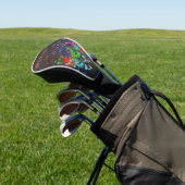 Kleurrijk laurenschilderspalk golfheadcover (Insitu)