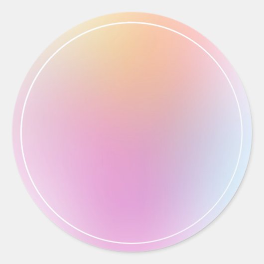 Kleurrijk leeg sjabloon trendy elegant modern ronde sticker (Voorkant)