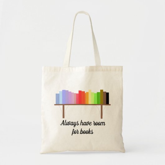 Kleurrijk leesplank tote bag (Voorkant)
