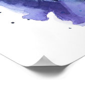 Kleurrijk Leeuw Aquarel Kunstwerk Poster (Hoek)