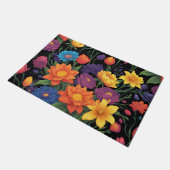 Kleurrijk lente bloemenontwerp deurmat (Schuin)