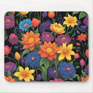 Kleurrijk lente bloemenontwerp muismat