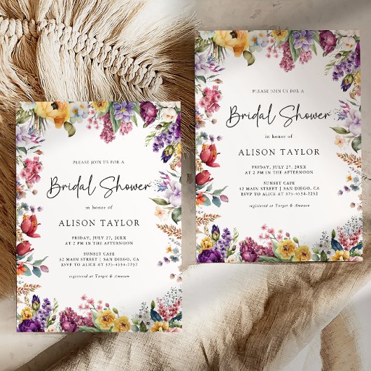 Kleurrijk lente bloemig Vrijgezellenfeest Kaart