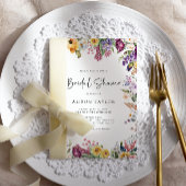 Kleurrijk lente bloemig Vrijgezellenfeest Kaart