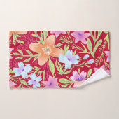 Kleurrijk lentebloemmotief, handdoek (Handdoek)