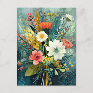 Kleurrijk Lentebouquet Briefkaart