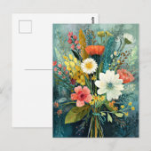 Kleurrijk Lentebouquet Briefkaart (Voorkant / Achterkant)