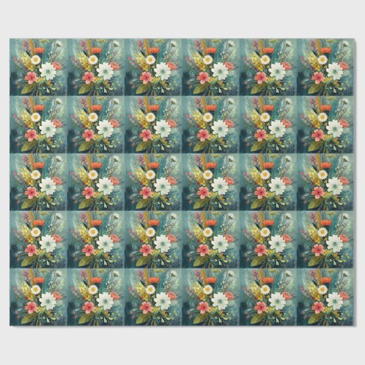 Kleurrijk Lentebouquet Cadeaupapier (Vlak)