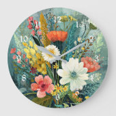 Kleurrijk Lentebouquet Grote Klok (Voorkant)