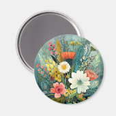 Kleurrijk Lentebouquet Magneet (Voorkant / Achterkant)