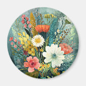 Kleurrijk Lentebouquet Magneet (Voorkant)