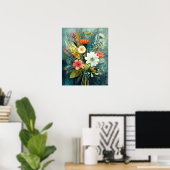 Kleurrijk Lentebouquet Poster (Thuiskantoor)