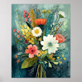 Kleurrijk Lentebouquet Poster (Voorkant)