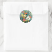 Kleurrijk Lentebouquet Ronde Sticker (Tas)