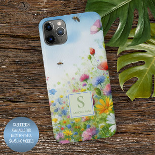 Kleurrijk Lentetuin Bloemen Florale Watercolor Kun iPhone 16 Pro Max Hoesje