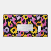 Kleurrijk Leopard Patroon y2k Retro Chic Esthetisc Bureaumat (Keyboard & Muis)