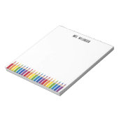 kleurrijk lerarenpotlood notitieblok (Linkerzijde)