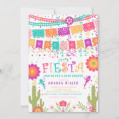 Kleurrijk Let's Fiesta Baby shower Kaart (Voorkant)