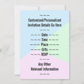 Kleurrijk, Leuk "49ste Verjaardagsgala!" Uitnodigi Kaart (Achterkant)