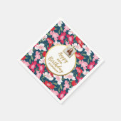 Kleurrijk leuk bloemmotief voor elke leeftijd op m servet (Hoek)