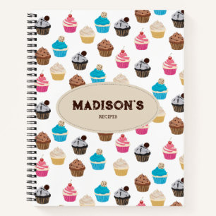 Kleurrijk Leuk Cupcakes Patroon Recept Notitieboek