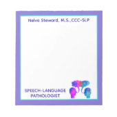 Kleurrijk, Leuk Custom SLP notitieblok! Notitieblo Notitieblok (Voorkant)