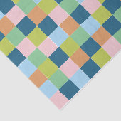 Kleurrijk Leuk dambord blokpatroon Tissuepapier (Detail)