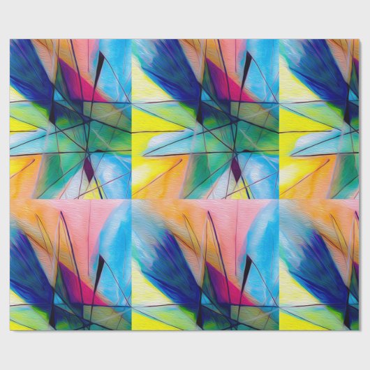 Kleurrijk leuk inpakpapier (Vlak)