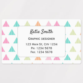 Kleurrijk leuk modern geometrisch bedrijf labels