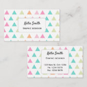 Kleurrijk leuk modern geometrisch bedrijf visitekaartje (Voorkant / Achterkant)