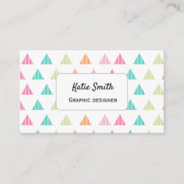 Kleurrijk leuk modern geometrisch bedrijf visitekaartje