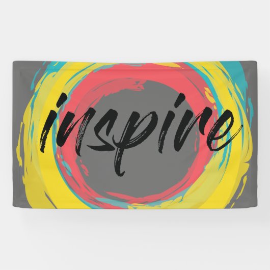 Kleurrijk, leuk, modern, levendig en cool design I Spandoek (Horizontaal)