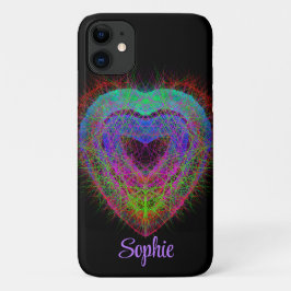 Kleurrijk leuk neon Graffiti mousserend hartontwer Case-Mate iPhone Case