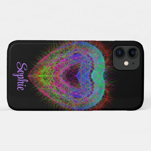Kleurrijk leuk neon Graffiti mousserend hartontwer Case-Mate iPhone Case (Achterkant (horizontaal))