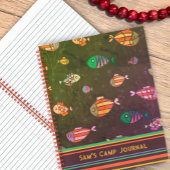 Kleurrijk leuk op maat gemaakt vis journaal voor k notitieboek