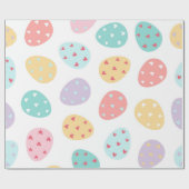 Kleurrijk Leuk Paaseieren Patroon Cadeaupapier (Vlak)