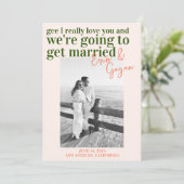 Kleurrijk leuk Save The Date met afbeelding Kaart (Staand voorkant)