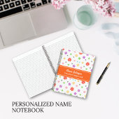 Kleurrijk Leuke Bloemige Naadloos Patroon  Notitieboek