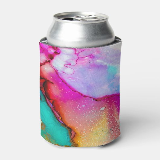 kleurrijk leven blikjeskoeler (Blikje Voorkant)