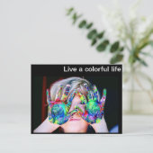 Kleurrijk leven briefkaart (Staand voorkant)