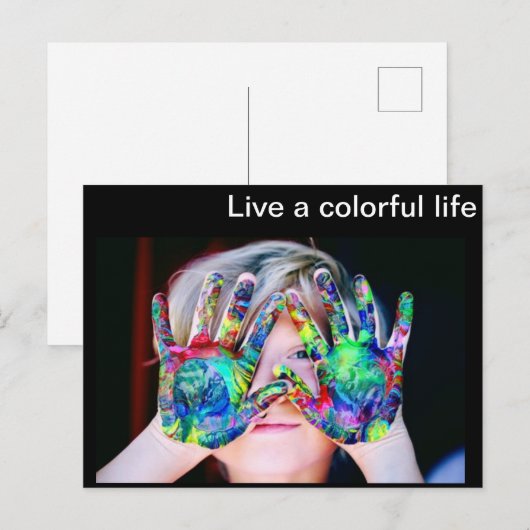 Kleurrijk leven briefkaart (Voorkant / Achterkant)