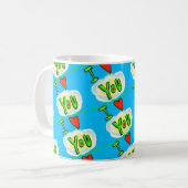 Kleurrijk Leven In Liefde Met Harten Koffie Mok (Voorkant links)