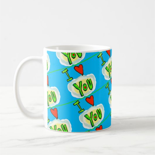 Kleurrijk Leven In Liefde Met Harten Koffie Mok (Links)