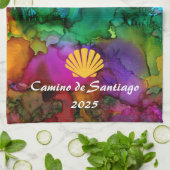 Kleurrijk leven is een reis Geniet van de rit Theedoek (Gevouwen)