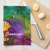 Kleurrijk leven is een reis Geniet van de rit Theedoek (Quarter Fold)