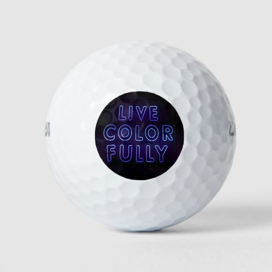 Kleurrijk Leven Neon Bord Golfballen (Voorkant)