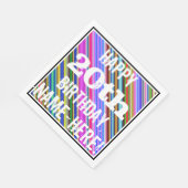 Kleurrijk, levendig 20e verjaardag + eigen naam servetten (Hoek)