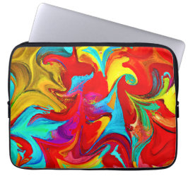 Kleurrijk levendig Abstract patroon Laptop Sleeve
