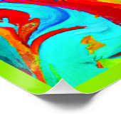 Kleurrijk levendig Abstract patroon Perfect Poster (Hoek)